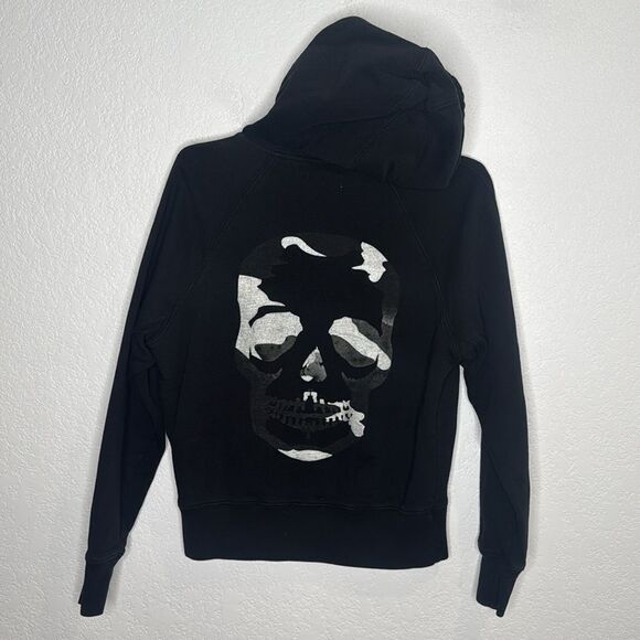 ZADIG & VOLTAIRE Black CLIPPER CAMO Hoodie Small - Picture 6 of 13